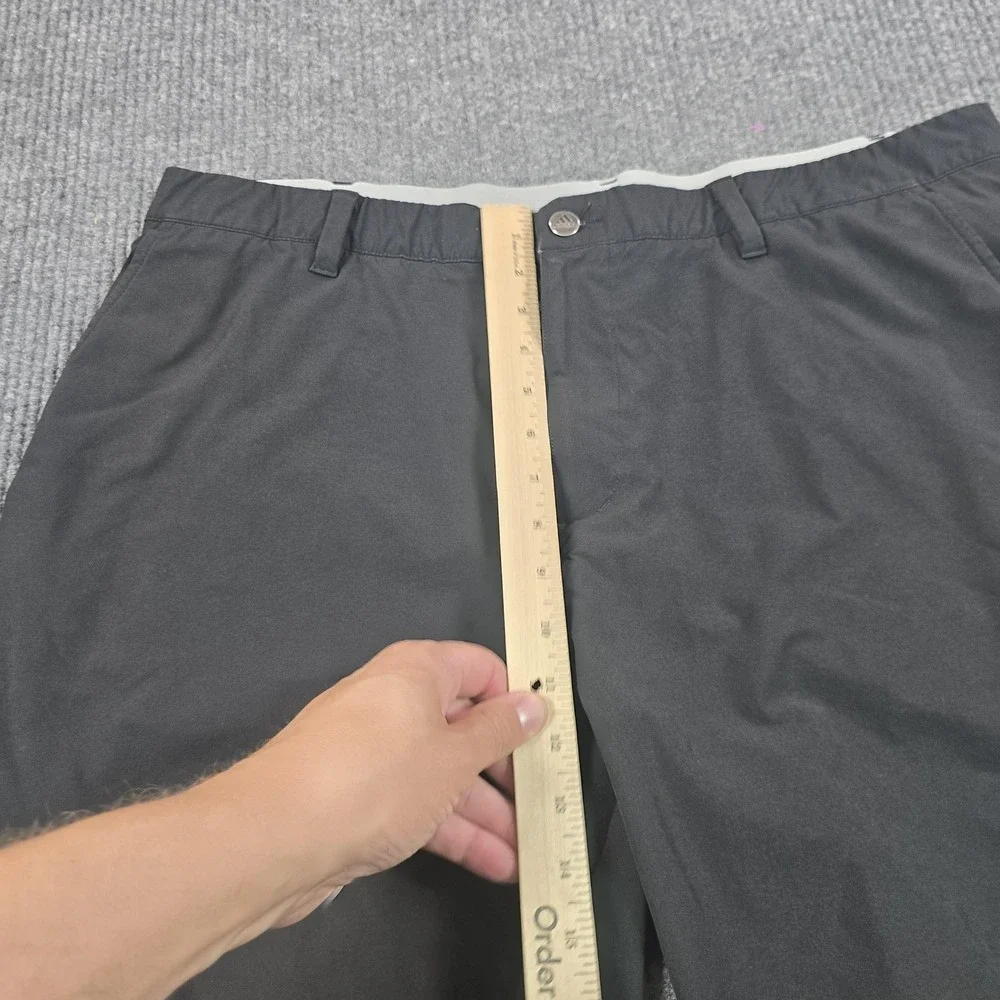 Adidas Shorts Mens 40 Black Chino Microfiber Stretch Golf Casual Summer - Picture 10 of 13
